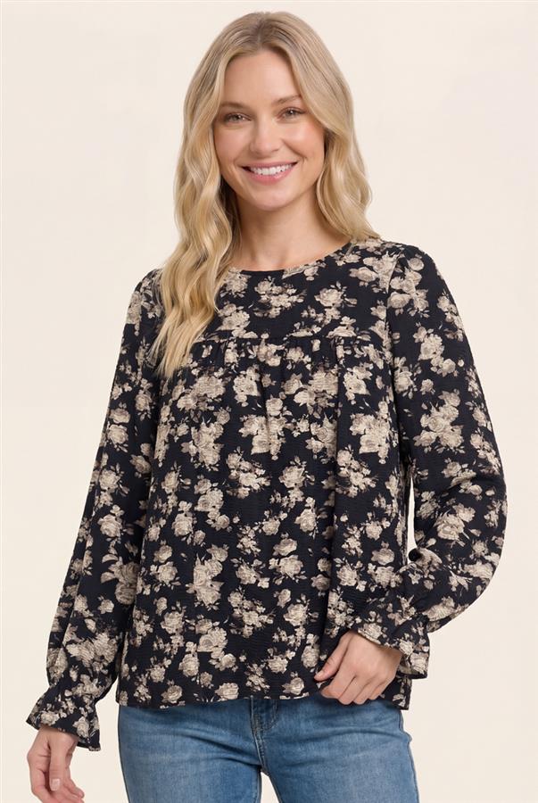 Staccato Ruffle Hem Sleeve Top