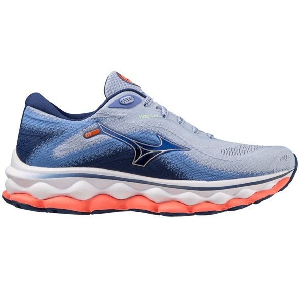 MIZUNO Wave Sky 7 Women's - Pearl Blue/White, Black/Silver or Blue Heron/Silver