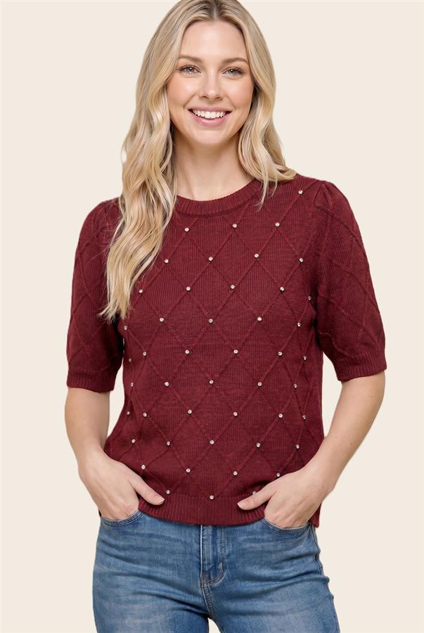 Staccato Diamond Cabled Sweater