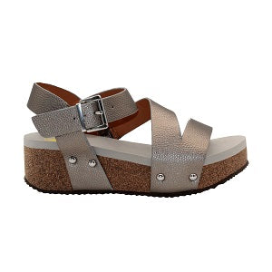 Ladies' Cork Like Wedge Sandal