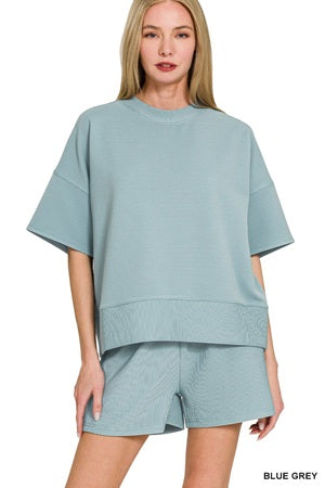 Zenana Ribbed Short Set