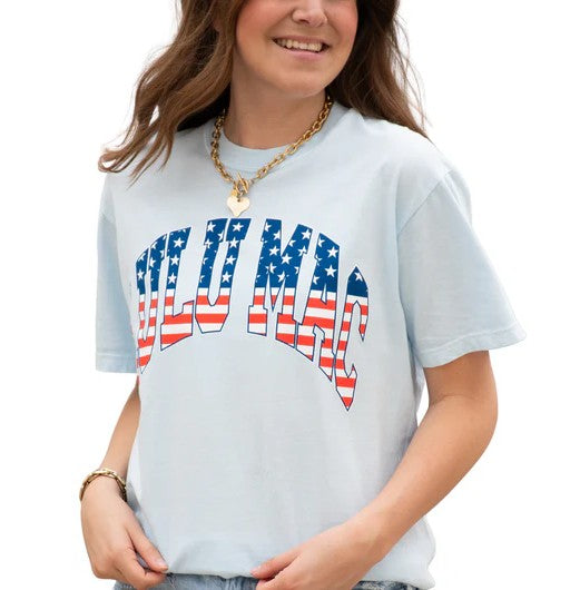 Lulu Mac Stars & Stripes Comfort Color Tee