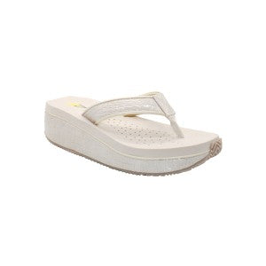 Volatile Mini Croco Flip Flop Wedge Sandal with a Croco Print