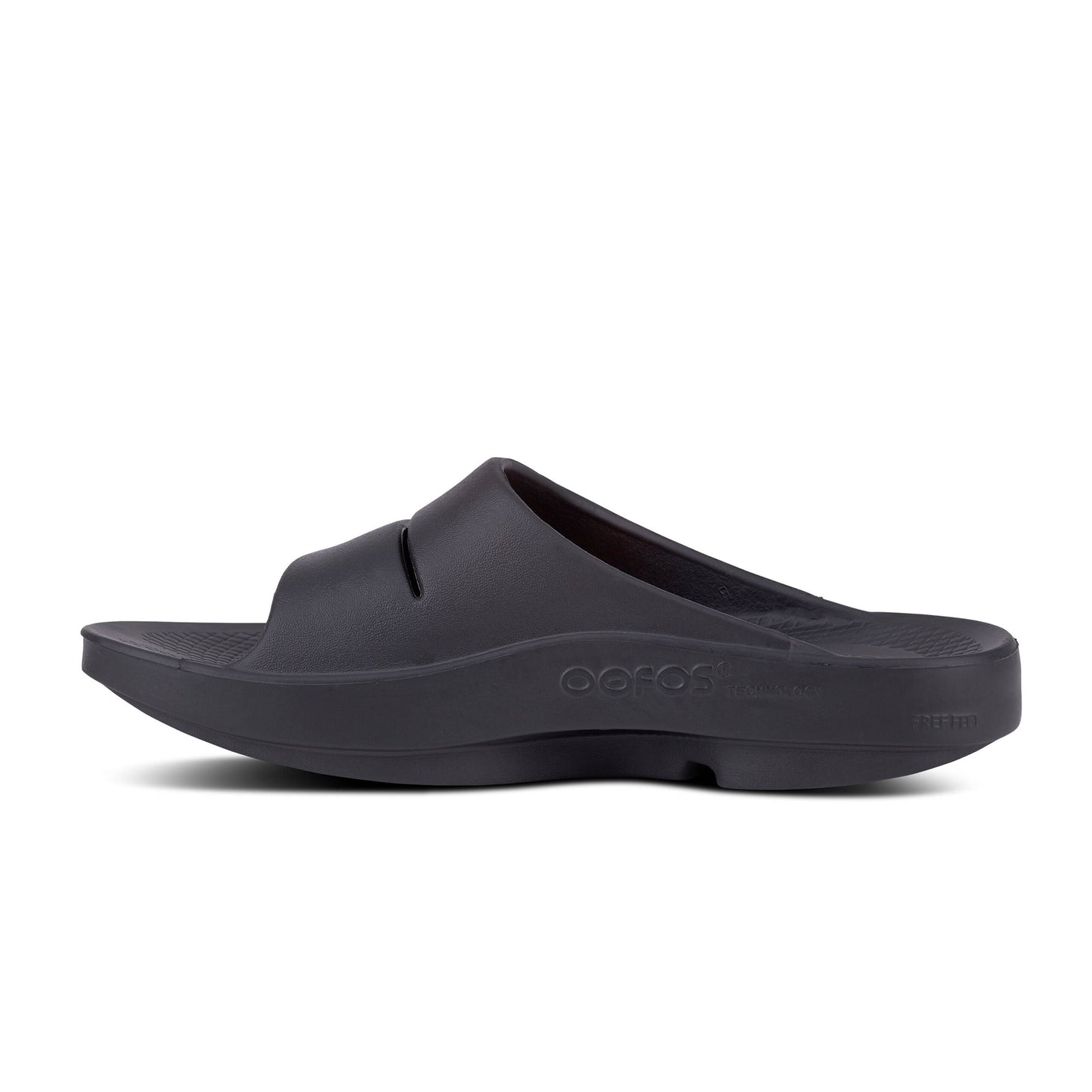OOFOS OOahh Black Unisex Recovery Slide Sandal 1100BLK