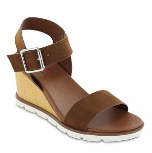 MIA BIANQA Women's Cognac Wedge Sandal _MHA1774