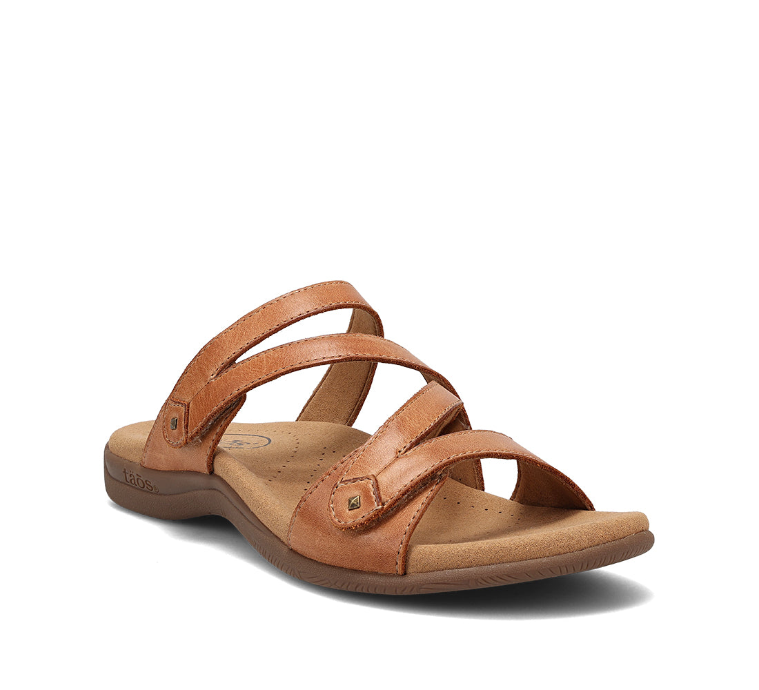 TAOS Double U Women's Pewter Leather Sandal
