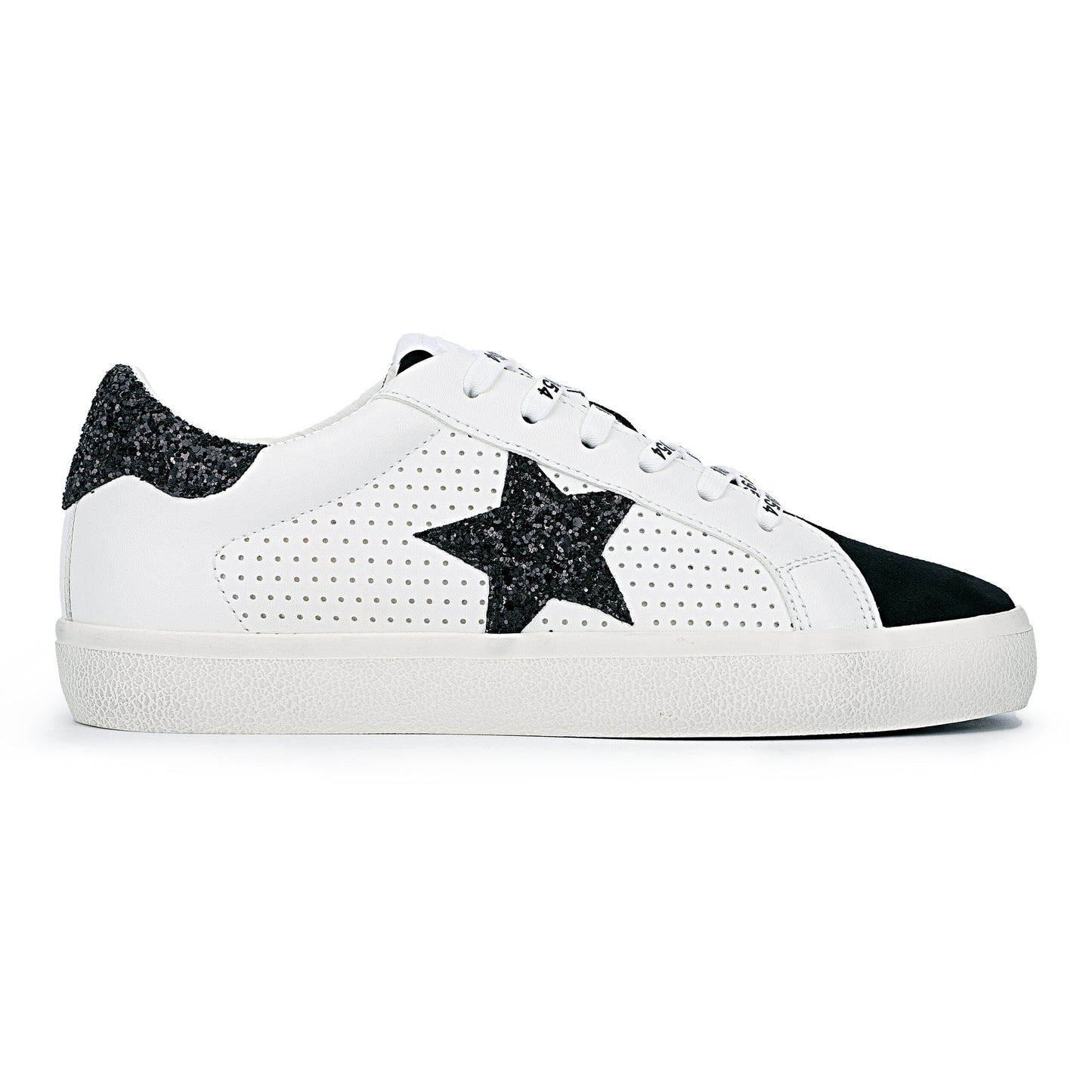 VINTAGE HAVANA Gadol Women's White/Black Glitter Sneaker