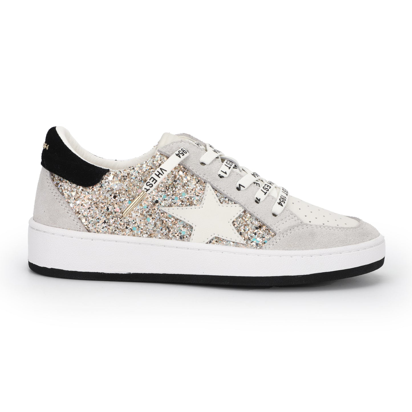 VINTAGE HAVANA Kristen Women's Grey Glitter Multi Sneaker