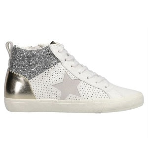 VINTAGE HAVANA Lester 16 Women's White/Silver Multi High Top Sneaker