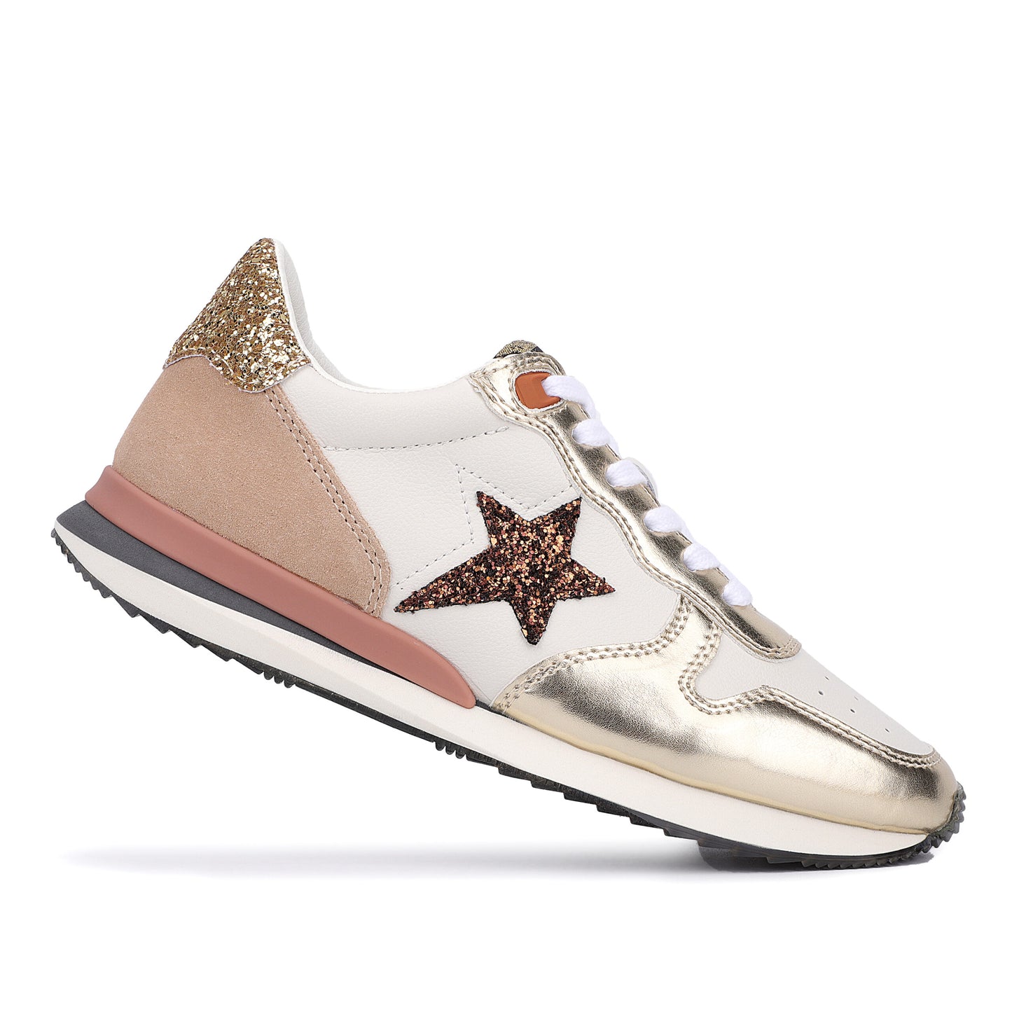 VINTAGE HAVANA Rock 1 Stone Washed Gold Multi Women's Track Style Sneaker