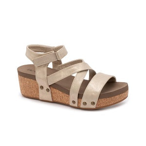 CORKY'S SunDown Women's Gold Strappy, Comfort Sandal