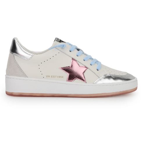 VINTAGE HAVANA Yalena Women's White Multi Sneaker with Pink Logo Star