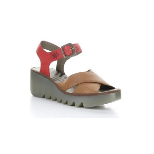 FLY LONDON Bace Women's Leather Wedge Sandal