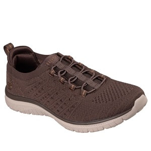 women's chocolate brown stretch lace slip on sneaker