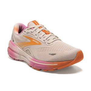 ladies' stability beige, pink and orange road running shoe