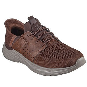 brown men's slip in sneaker