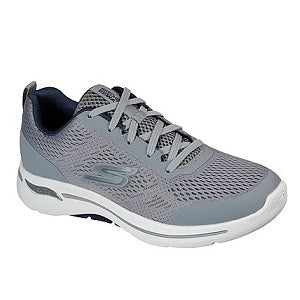 men's grey/navy lace up sneaker