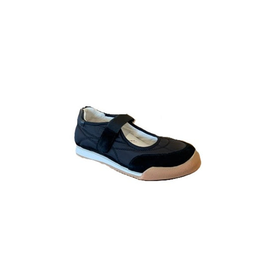 women's mary jane style sneaker with a white sole with gum rubber trim