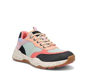 ladies' fun multi color, arch supporting, lace up sneaker