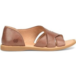 ladies' leather, low heel sandal