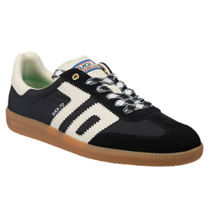 retro style, European sized black with white trim sneakers