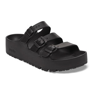 women's black EVA sandal with 3 straps