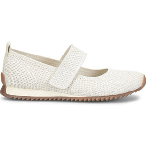 women's white mary jane style sneaker in a perforated material