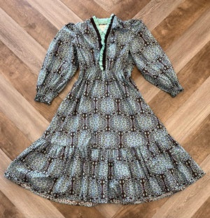 Umgee Double Ruffle Neck Midi