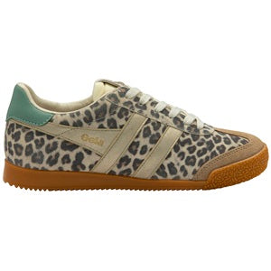 Women's leopard print sneaker with gum rubber outsole