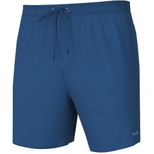 Swim Short boasting a 4-way stretch fabric for mobility with added features like interior drawcords, an elastic waistband, and SPF-rated quick-dry fabric