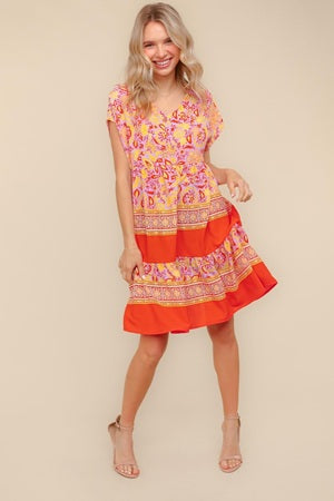 Women's colorful dress with a pattern