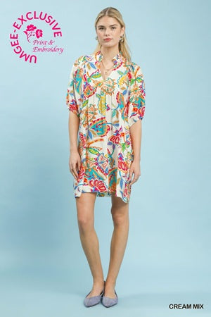 Umgee Paisley Print Dress