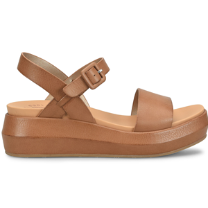 woemn's brown sandal with a platform sole