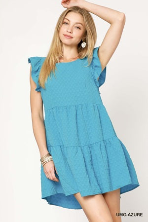 Umgee Jacquard Tiered Dress