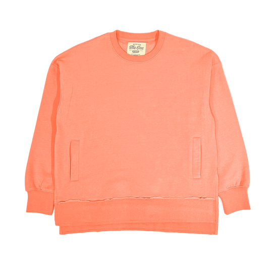 Coral sweatshirt on a white background
