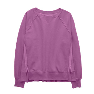 Purple sweatshirt on a white background
