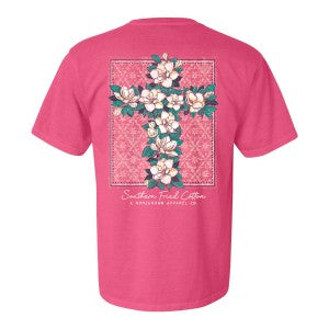 Southern Fried Cotton Magnolia Cross Tee
