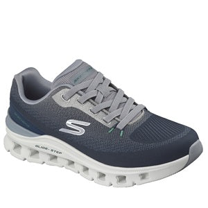 men's navy and gray running shoes