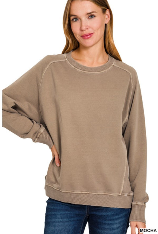 Zenana French Terry Pullover