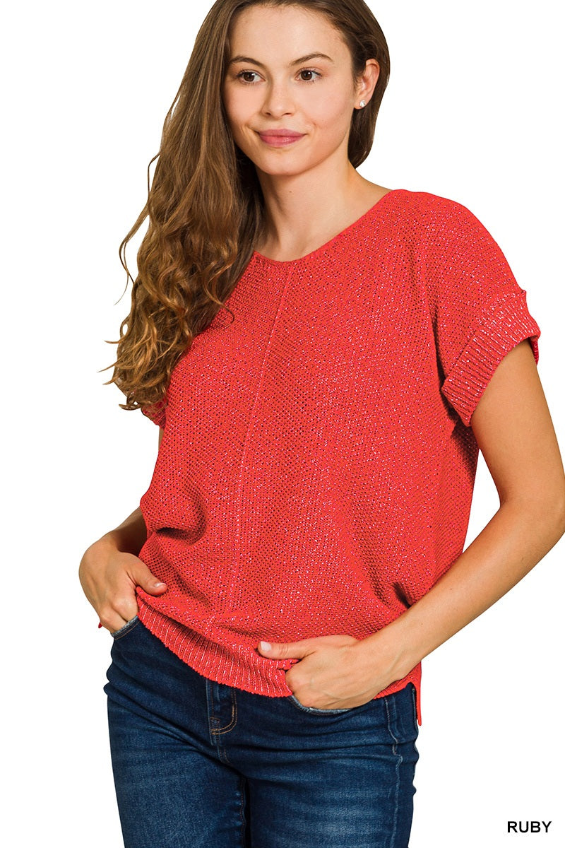 Zenana Center Seam Short Sleeve Top