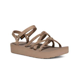 women's beige sandal with multiple straps