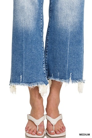 Zenana Plus Mid Rise Crop Jean
