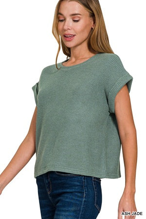 Zenana SS Crew Neck Sweater