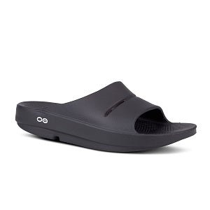 OOFOS OOahh Black Unisex Recovery Slide Sandal 1100BLK