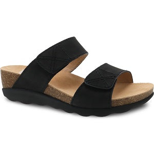 DANSKO Maddy Women's Black Cork Wedge Comfort Sandal1510470200