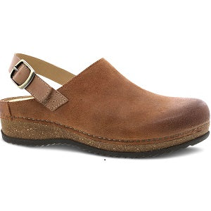 DANSKO Merrin Women's Tan Leather Cork Wedge Clog