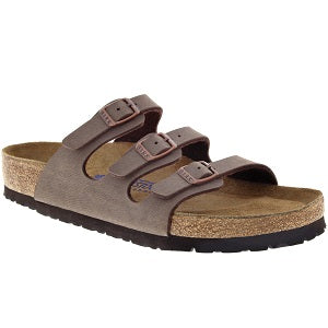 BIRKENSTOCK Florida Women's Mocha, 3 strap, cork footbed sandal