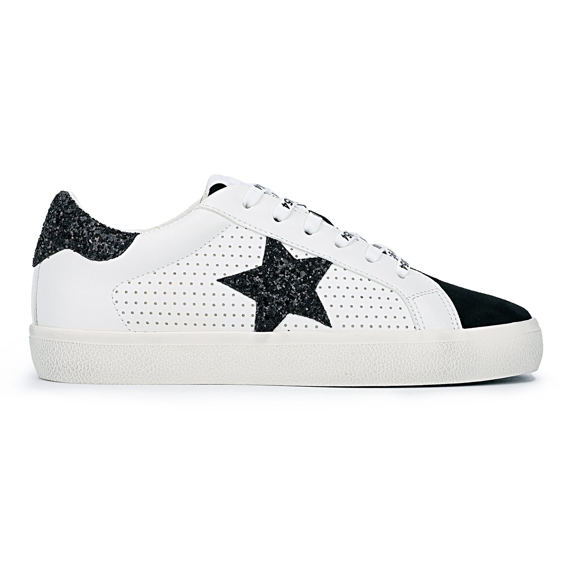 VINTAGE HAVANA Gadol  Women's White/Black Glitter Sneaker