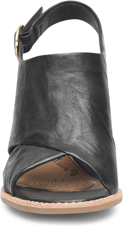 SOFFT Mendi Women's Black Leather Sling Back Sandal SF0057901