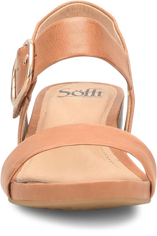 SOFFT Vaya Women's Camel Wedge Leather Sandal